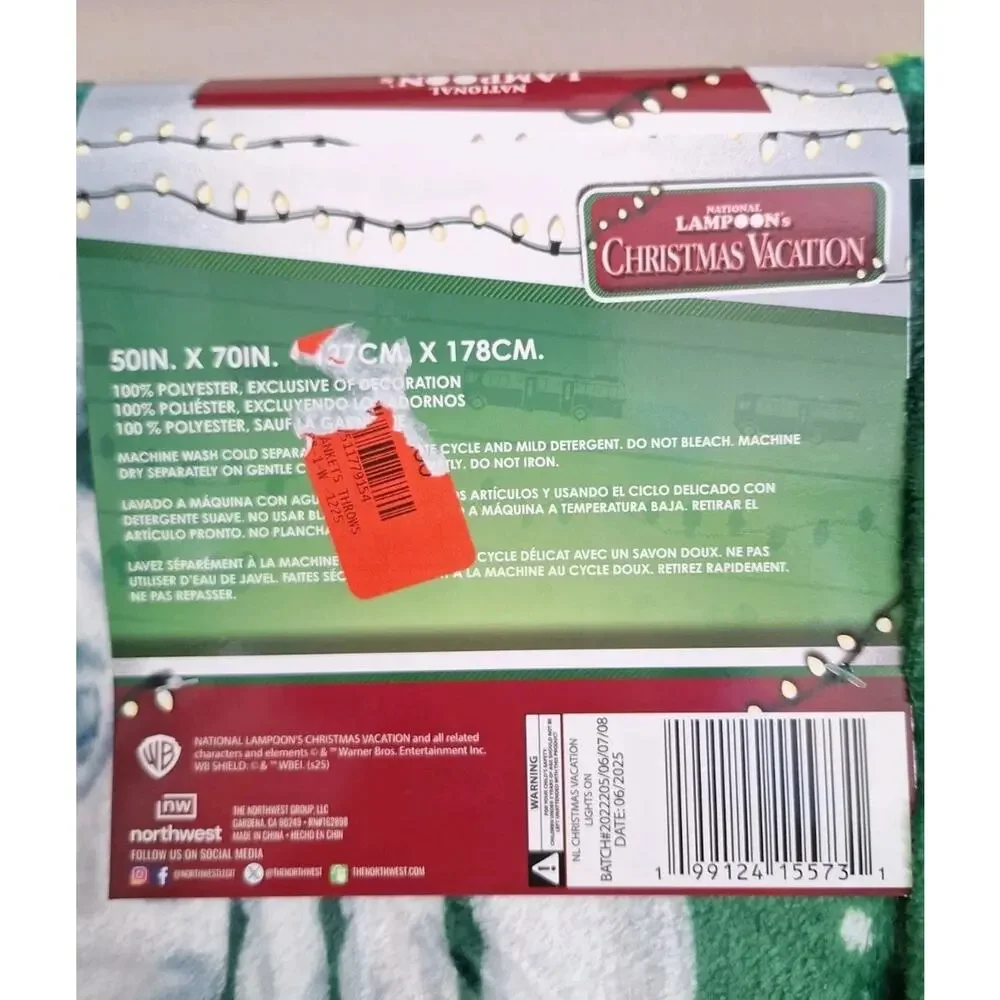 National Lampoons Christmas Vaction Silk Touch Plush Throw Blanket 50 X 70